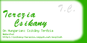 terezia csikany business card